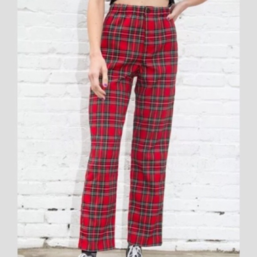 Brandy Melville Red Tilden Pants NWT